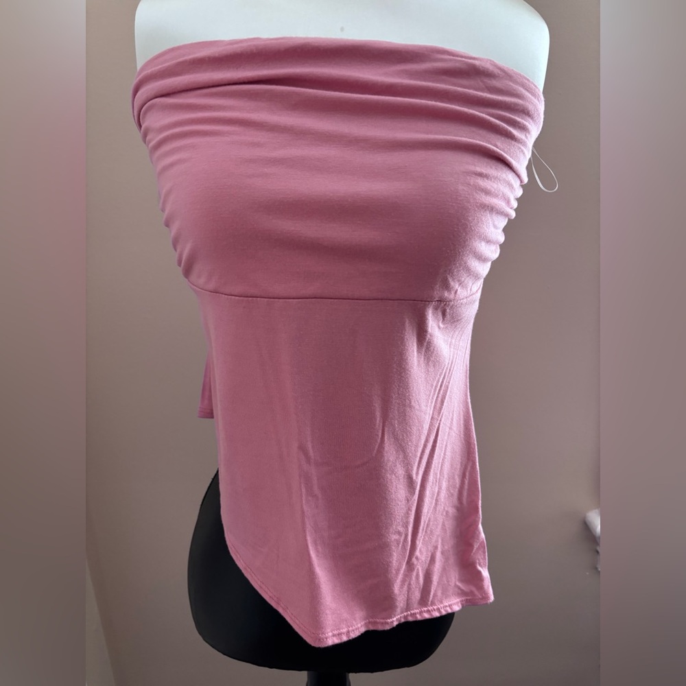 SEE YOU MONDAY NWT. Strapless Asymmetrical Top - Picture 7 of 10